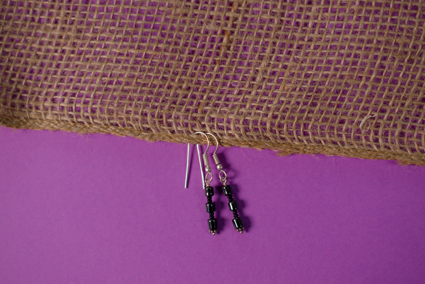Black Drop Earrings