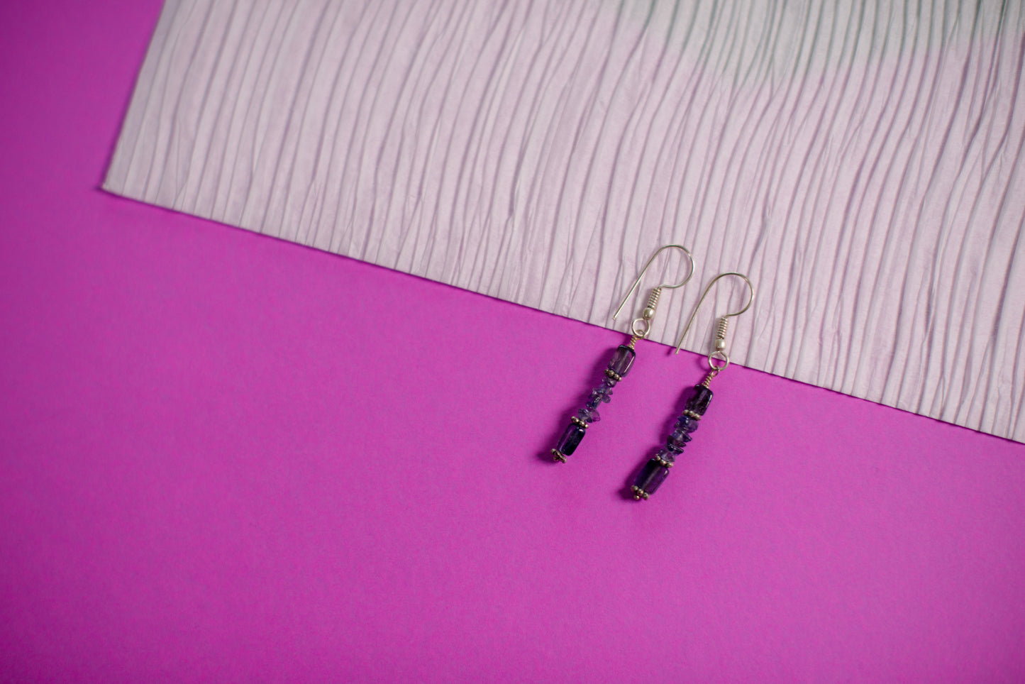 Purple Drop Earrings