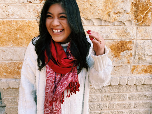 Red & White Scarf
