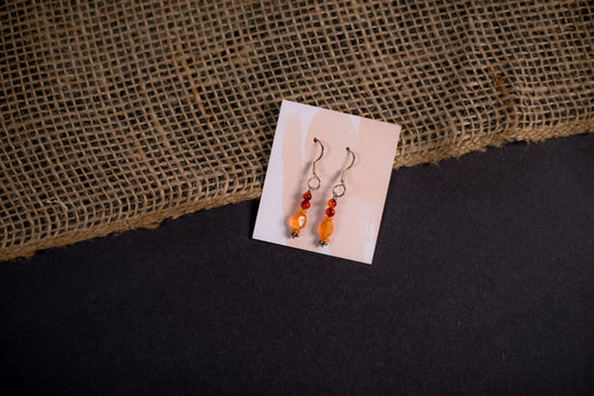 Orange & Amber Earrings