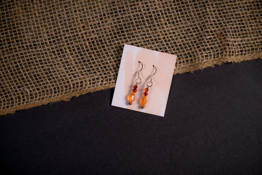 Orange & Amber Earrings