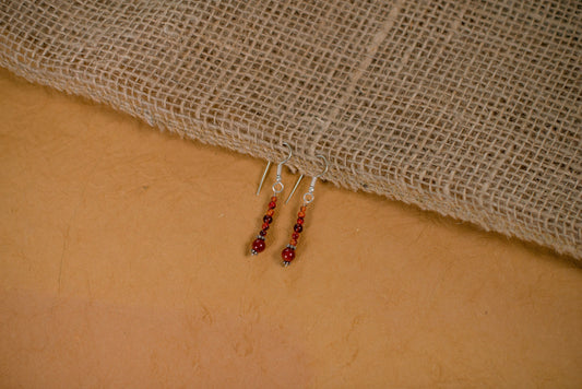 Orange Bead Earrings