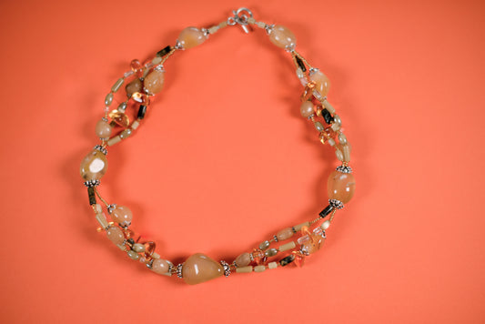 Amber & Tan Necklace
