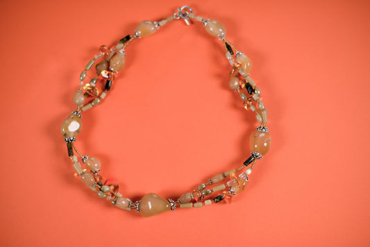 Amber & Tan Necklace