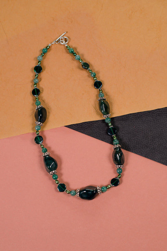 Dark Green Necklace/Bracelet Set