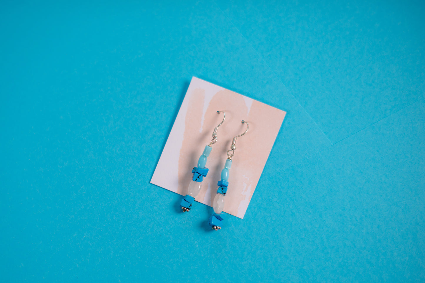 Blue & White Necklace/Bracelet/Earring Set